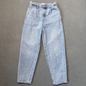 Aritzia Denim Forum Jeans Womens 27 Blue Luanne High Tapered Bareback Light Wash